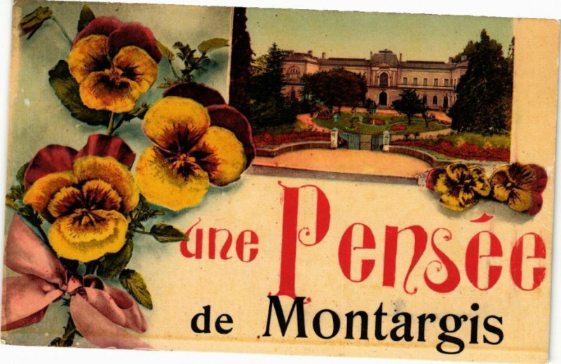 Carte postale ancienne Montargis - Une Pensée de Montargis à Montargis