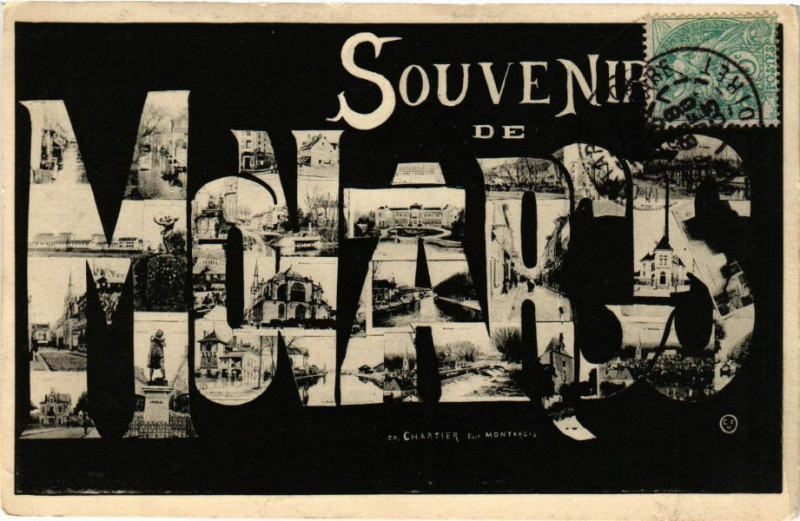 Carte postale ancienne Montargis - Souvenir de Montargis à Montargis