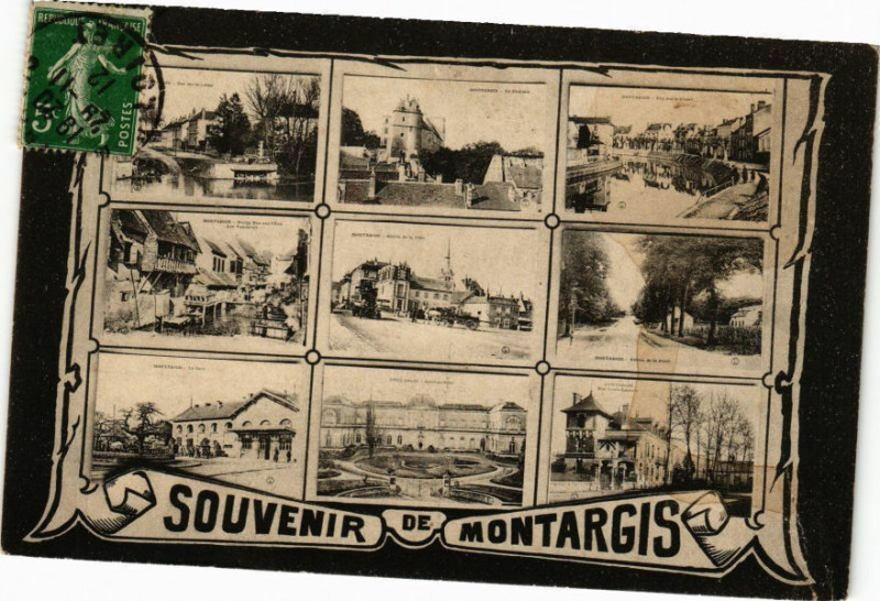 Carte postale ancienne Montargis - Souvenir de Montargis à Montargis