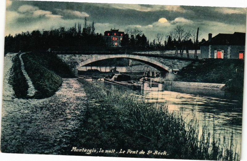 Carte postale ancienne Montargis - Le Pont de St-Roch à Montargis
