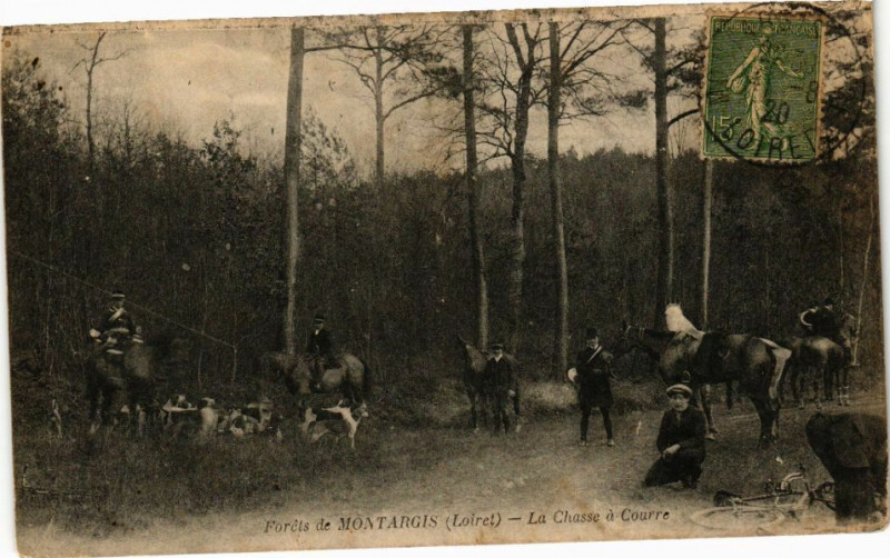 Carte postale ancienne Montargis - La Chasse a Courre à Montargis
