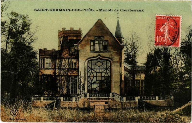 Carte postale ancienne Saint-Germain-des-Pres-Manoir de Courbevaux