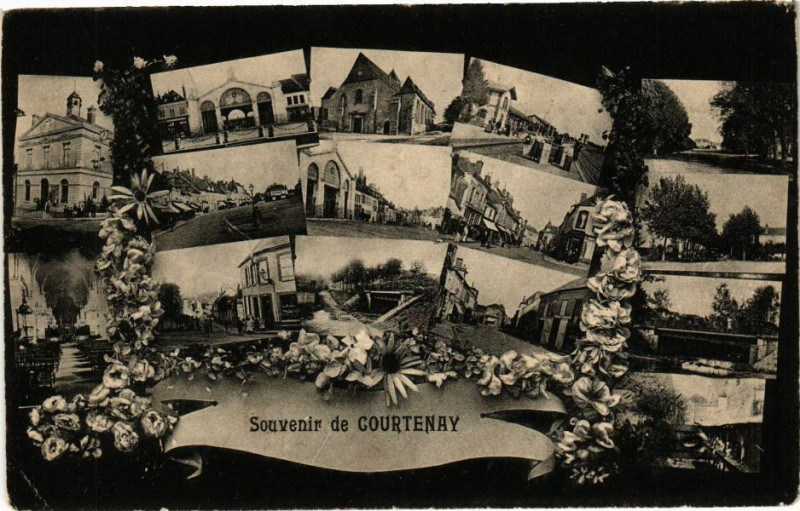Carte postale ancienne Souvenir de Courtenay à Courtenay