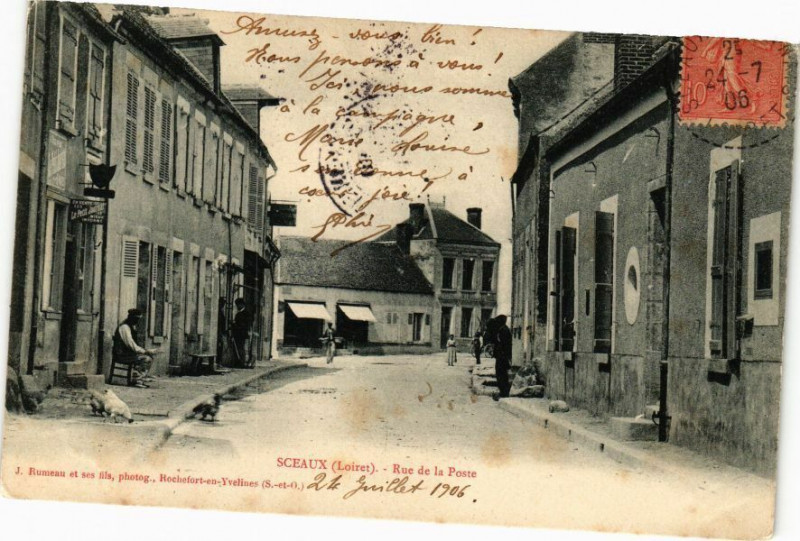 Carte postale ancienne Sceaux-Rue de la Poste