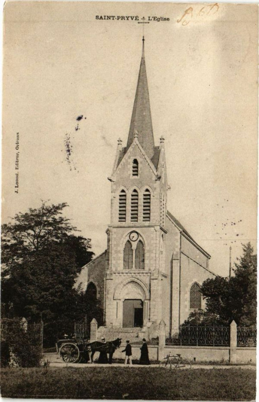 Carte postale ancienne Saint-Pryve-L'Eglise