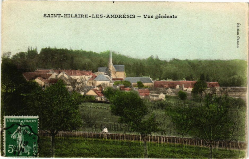 Carte postale ancienne Saint-Hilaire les Andresis-Vue générale