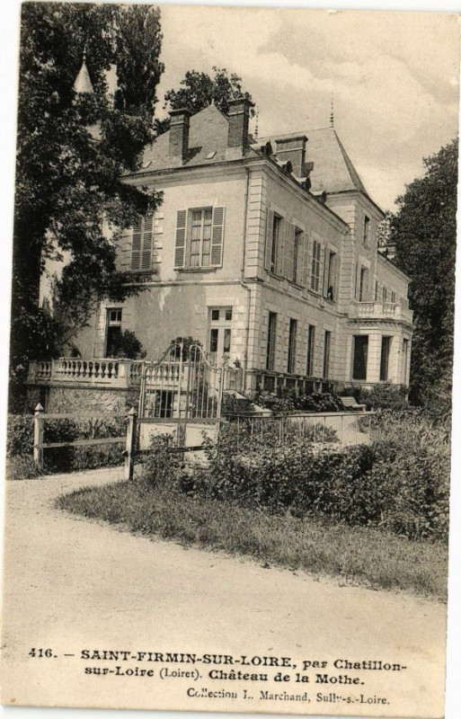 Carte postale ancienne St-Firmin-sur-Loire par Chatillon-sur-Loire Chateau de la Mothe à Châtillon-sur-Loire
