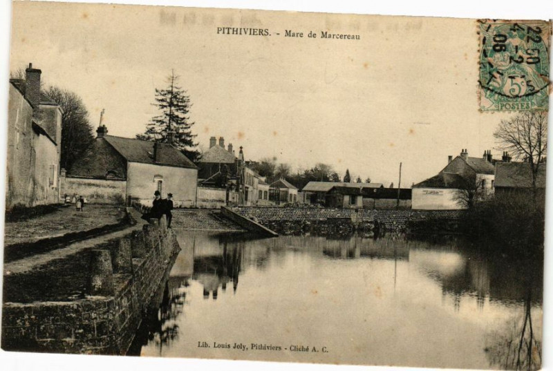 Carte postale ancienne Pithiviers-Mare de Marcereau à Pithiviers