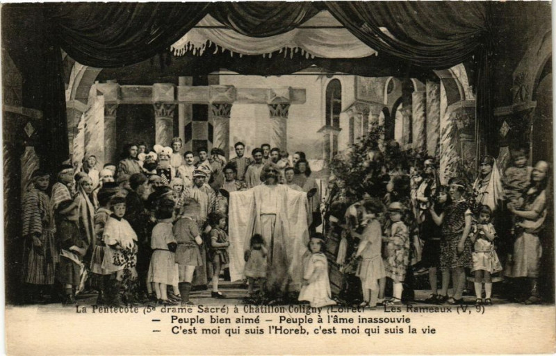 Carte postale ancienne Le Pentecote a Chatillon Coligny-Les Rameaux