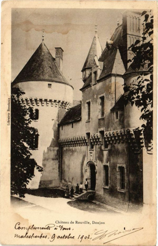 Carte postale ancienne Chateau de Rouville Donjon