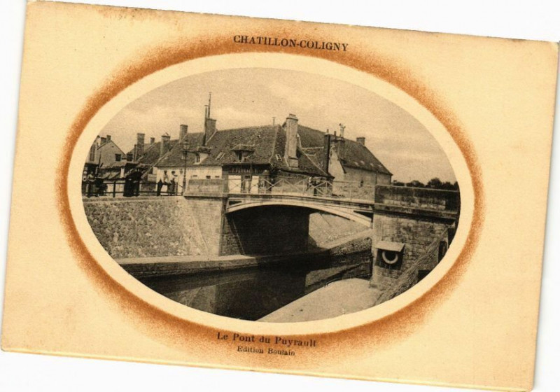Carte postale ancienne Chatillon-Coligny-Le Pont du PUYrault