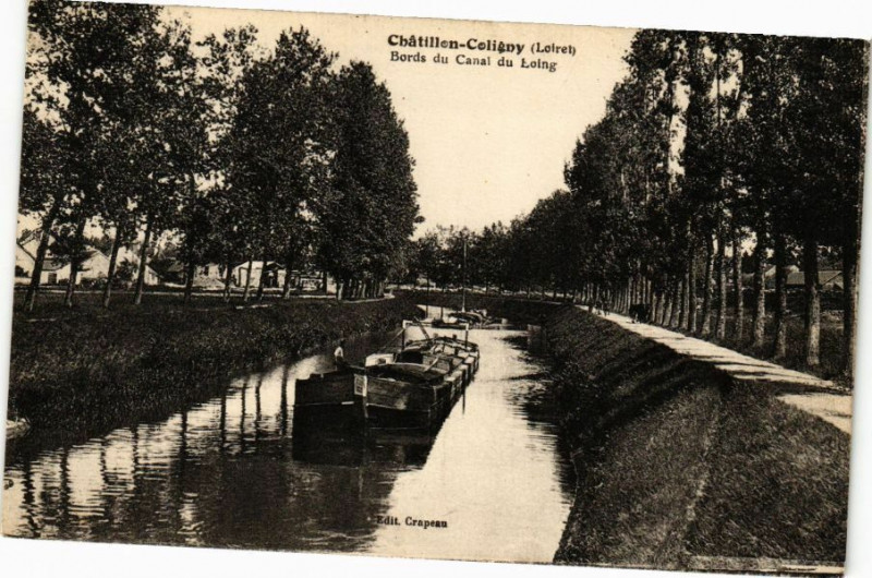 Carte postale ancienne Chatillon-Coligny-Bords du Canal du Loing