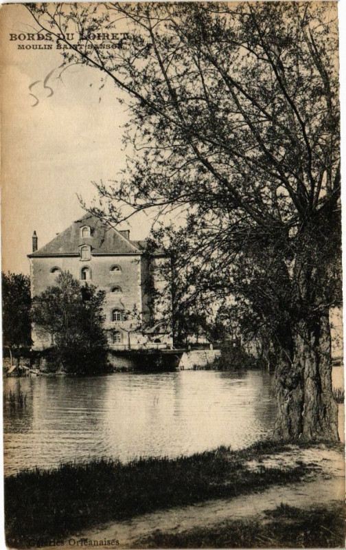 Carte postale ancienne Bords du Loiret-Moulin Saint-Samson