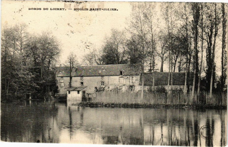 Carte postale ancienne Bords du Loiret-Moulin Saint-Julien