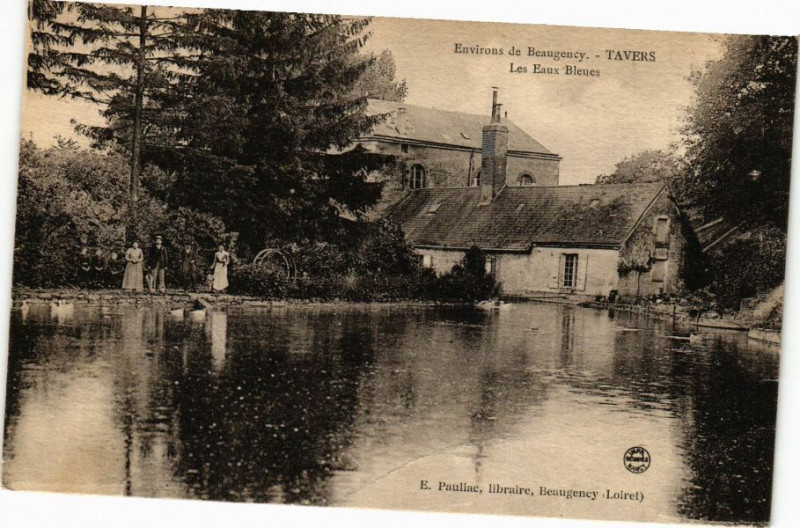 Carte postale ancienne Env. de Beaugency - Tavers - Les Eaux Bleues à Beaugency