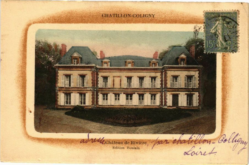 Carte postale ancienne Chatillon-Coligny - Chateau de Riviere à Châtillon-Coligny
