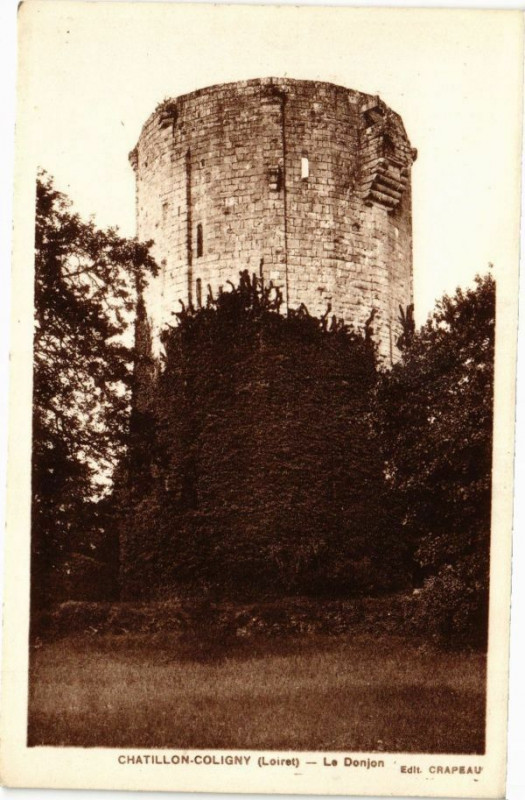 Carte postale ancienne Chatillon-Coligny - Le Donjon à Châtillon-Coligny