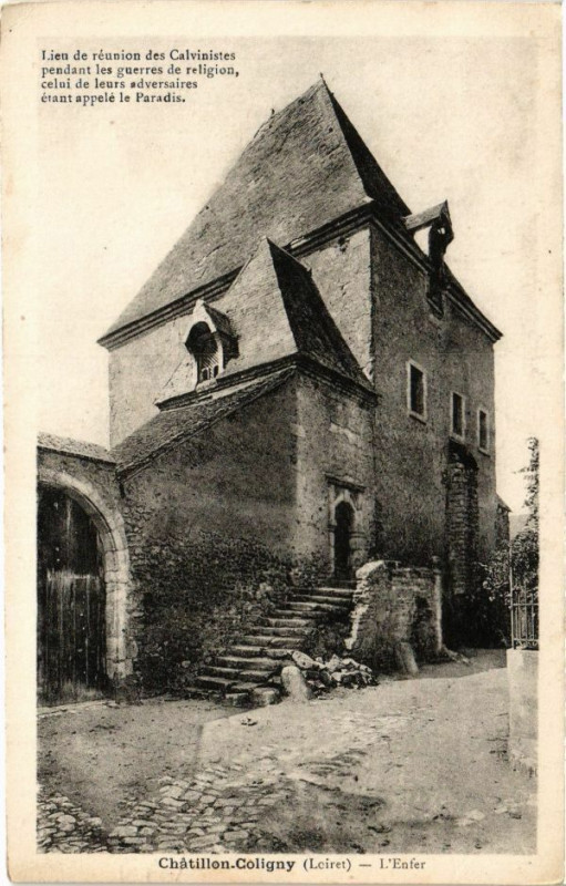 Carte postale ancienne Chatillon-Coligny - L'Enfer à Châtillon-Coligny