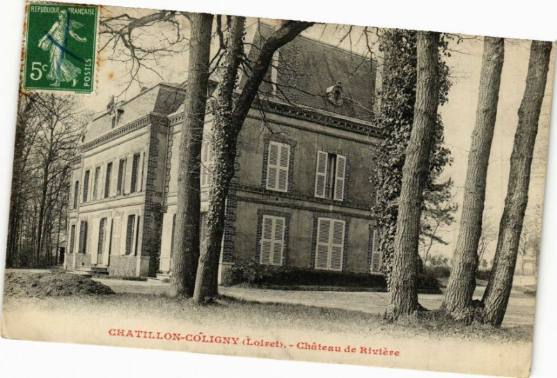 Carte postale ancienne Chatillon-Coligny - Chateau de Riviere à Châtillon-Coligny