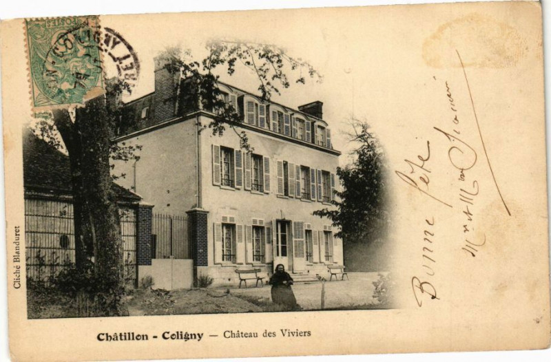 Carte postale ancienne Chatillon-Coligny - Chateau des Viviers à Châtillon-Coligny