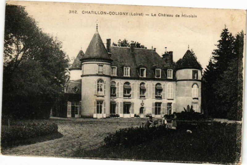 Carte postale ancienne Chatillon - Coligny - Le Chateau de Mivoisin