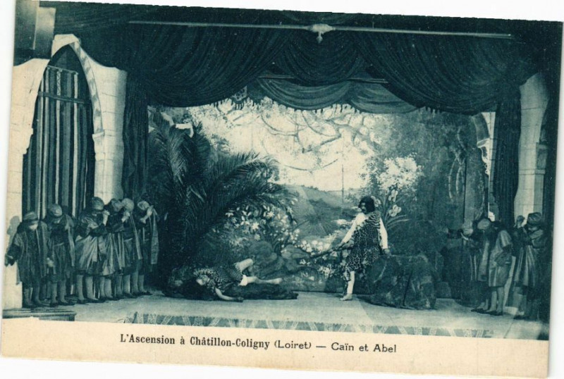 Carte postale ancienne L'Ancension a Chatillon-Coligny - Cain et Abel à Châtillon-Coligny