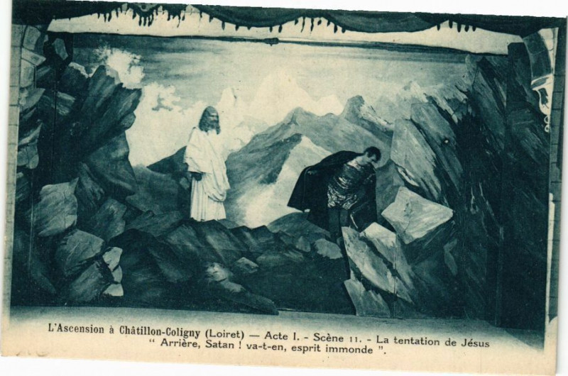 Carte postale ancienne L'Ancension a Chatillon-Coligny - Acte I-Scene 11... à Châtillon-Coligny