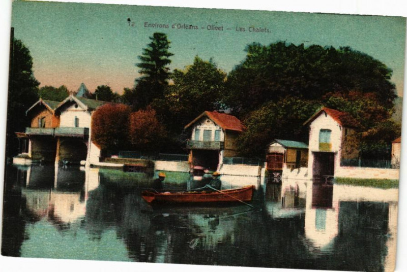 Carte postale ancienne Env. d'Orleans - Olivet - Les Chalets à Olivet