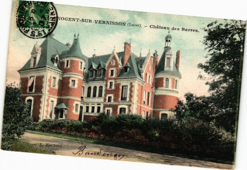 Carte postale ancienne Nogent sur-Vernisson - Chateau des Barres à Nogent-sur-Vernisson