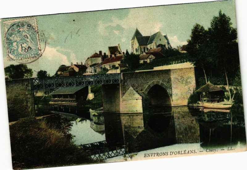 Carte postale ancienne Env. d'Orleans - Checy à Chécy