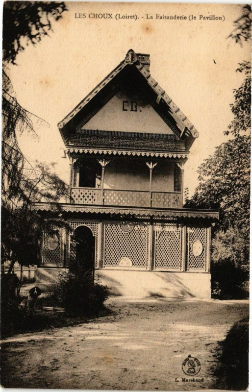 Carte postale ancienne Les Choux - La Faisanderie (le Pavillon) aux Choux