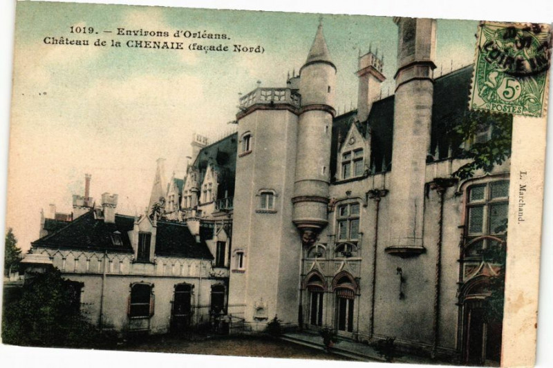 Carte postale ancienne Env. d'Orleans - Chateau de la Chenaie (facade Nord)