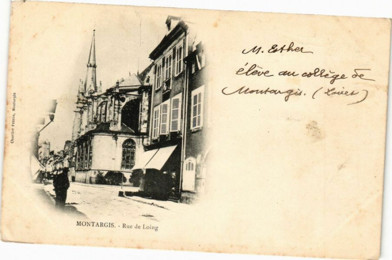 Carte postale ancienne Montargis - Rue de Loing à Montargis