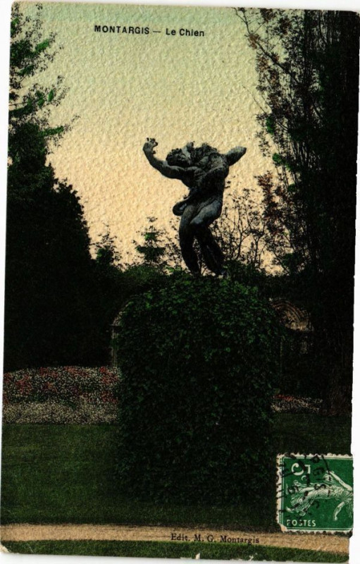 Carte postale ancienne Montargis - Le Chien à Montargis