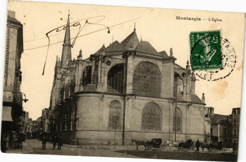 Carte postale ancienne Montargis - L'Eglise à Montargis