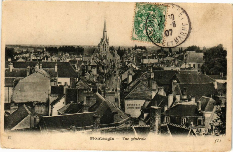 Carte postale ancienne Montargis - Vue générale à Montargis