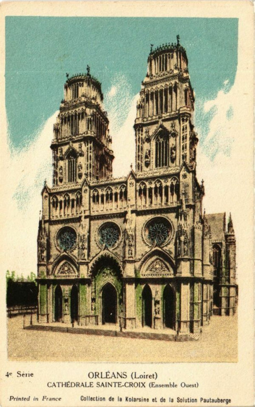 Carte postale ancienne Orleans - Cathédrale Ste-Croix à Orléans