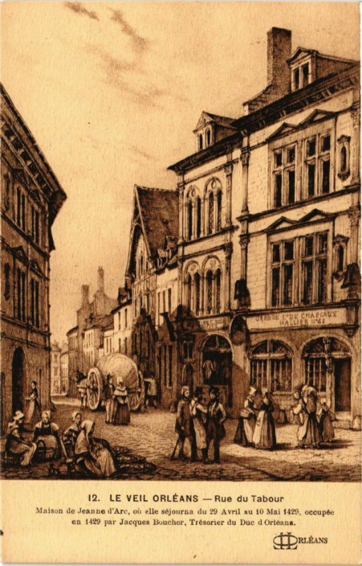 Carte postale ancienne Le Vieil Orleans - Rue du Tabour à Orléans