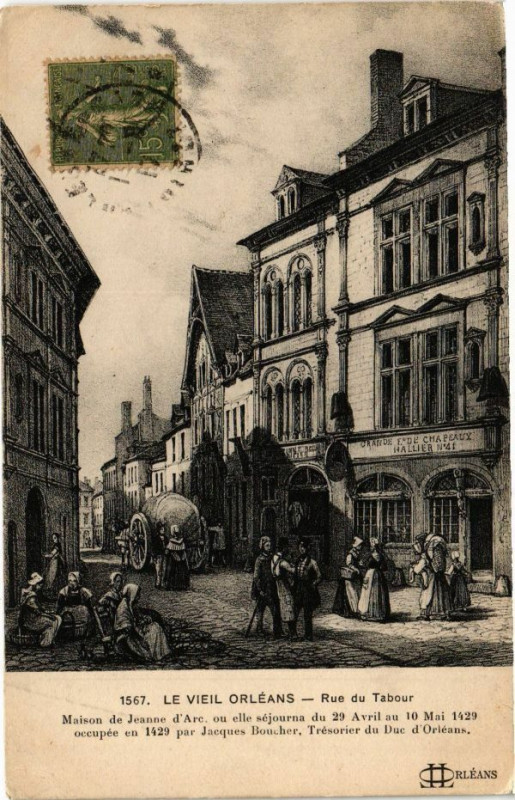 Carte postale ancienne Le Vieil Orleans - Rue du Tabour à Orléans