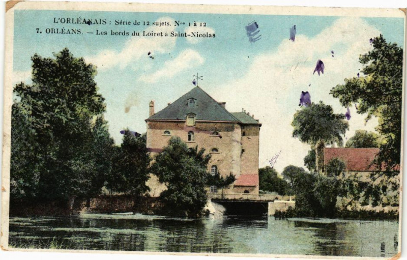 Carte postale ancienne Orleans - Les Bords du Loiret a St-Nicolas à Orléans