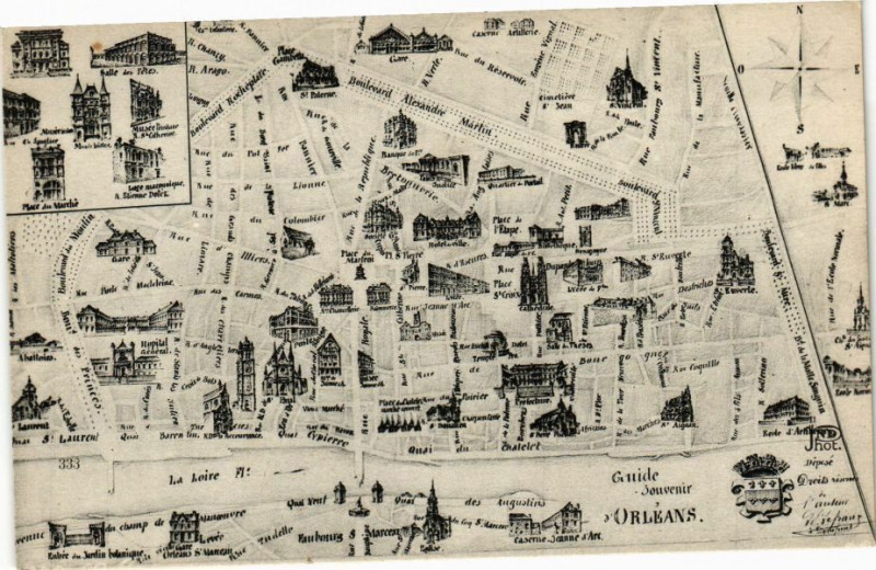 Carte postale ancienne Orleans - Guide Souvenir à Orléans