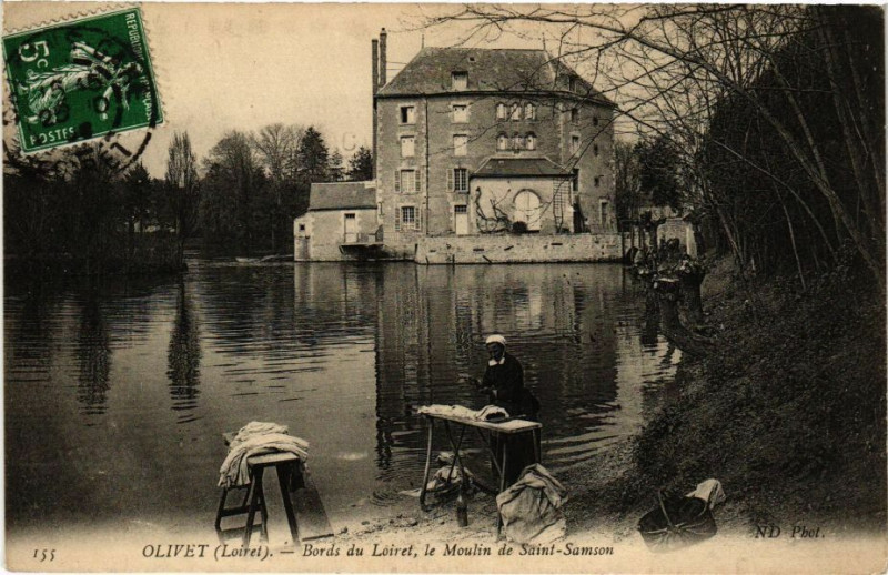 Carte postale ancienne Olivet-Bords du Loiret. Le Moulin de St-Samson à Olivet