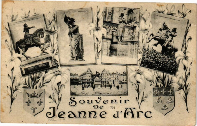 Carte postale ancienne Souvenir de Jeanne d'Arc