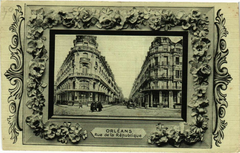 Carte postale ancienne Orleans - Rue de la Republique à Orléans