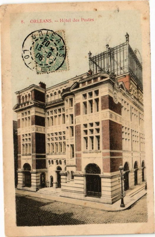 Carte postale ancienne Orleans - Hotel des Postes à Orléans