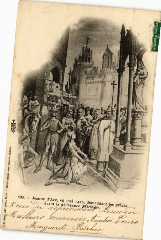 Carte postale ancienne Jeanne d'Arc en mai 1429