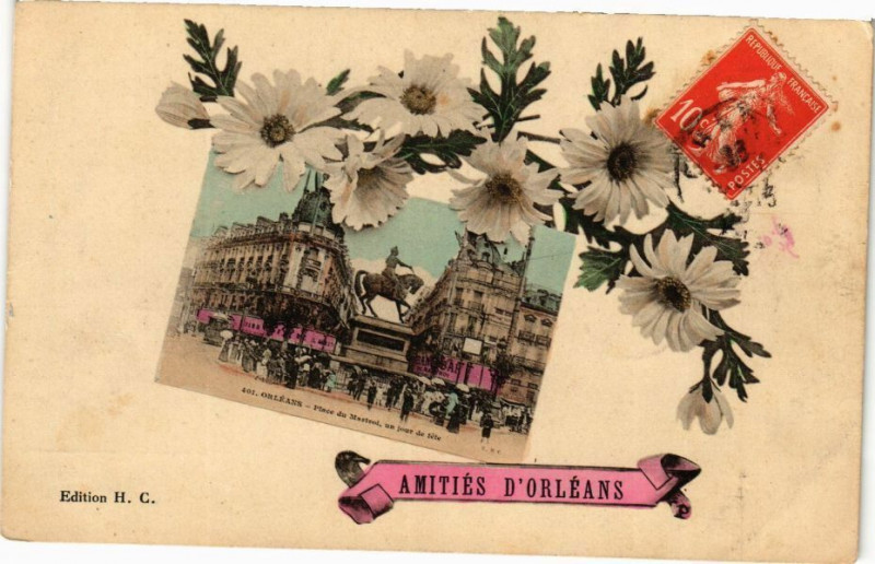 Carte postale ancienne Amites d'Orleans
