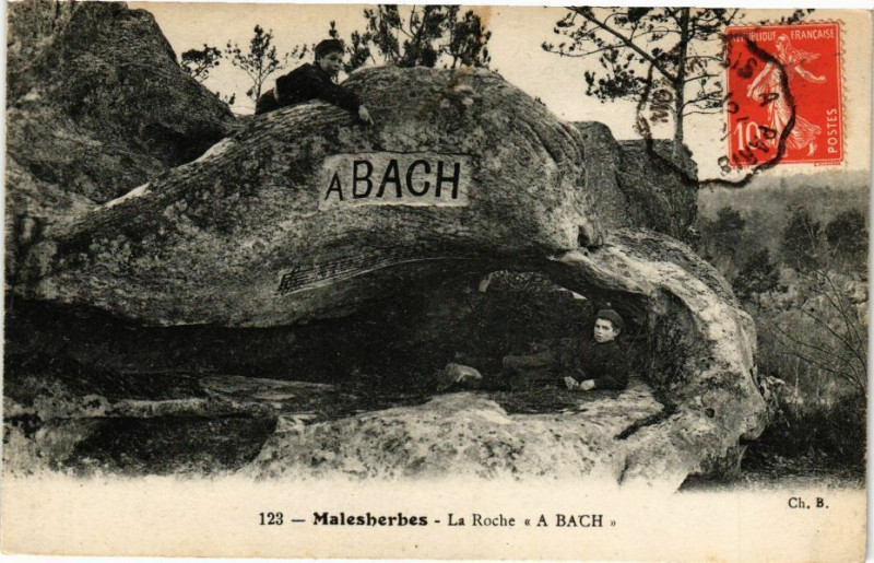Carte postale ancienne Malesherbes - La Roche A Bach