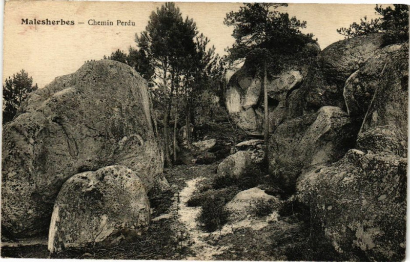 Carte postale ancienne Malesherbes - Chemin Perdu