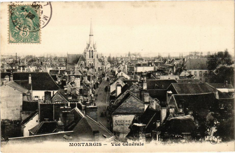 Carte postale ancienne Montargis - Vue générale à Montargis